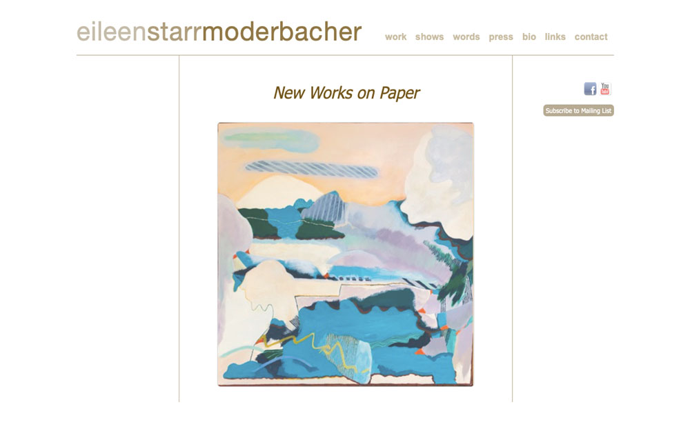 ModerDesign.com Portfolio - Screenshot of ArtistEileen.com
